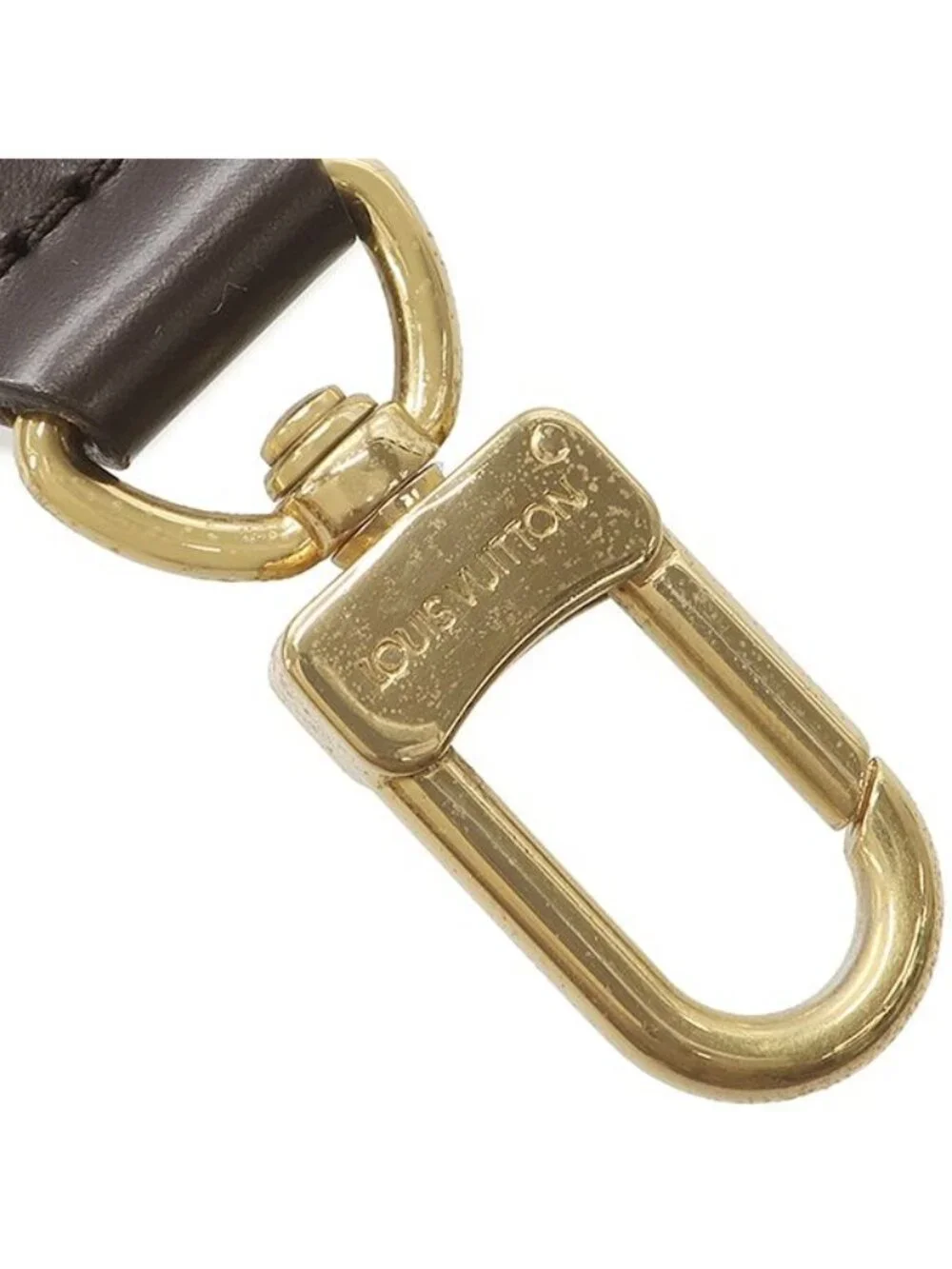 Louis Vuitton Bag Cabas Rosebery Damier Canvas Ebene Gold Shoulder Twist Lock